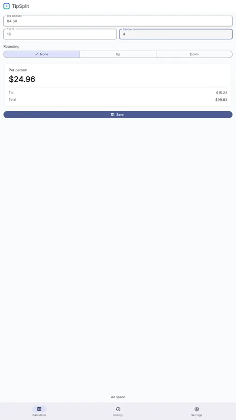 TipSplit screenshot 2